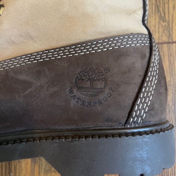 Timberland Two Tone Brown Waterproof Boots Size 7M - Picture 4 of 16